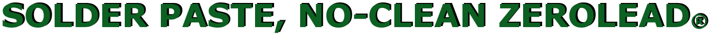 Solder Paste, No Clean Zerolead