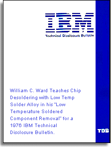Original Use of Low Temperature Solder Alloys for DeSoldering